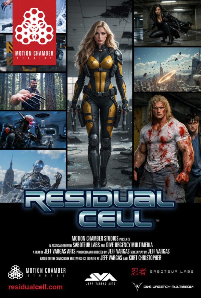 #MotionChamberStudios #SaboteurLabs #ResidualCell #JeffVargasArts #Comics #AIFilm